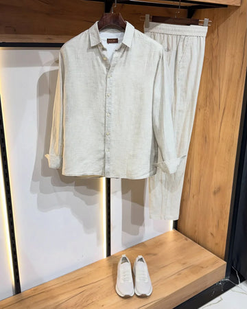 Signature Linen Top & Bottom Set - Effortless Style