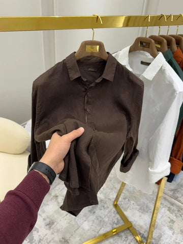Luxury Edition Linen Shirt - Brown
