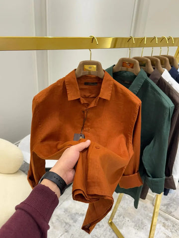 Luxury Edition Linen Shirt - Orange