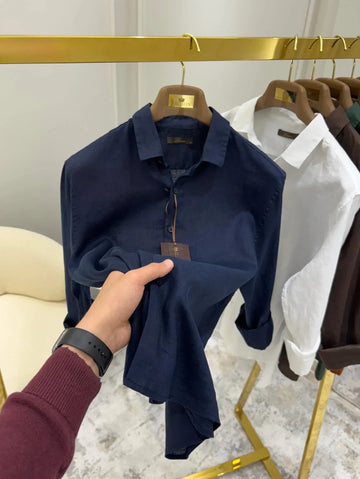 Luxury Edition Linen Shirt - Navy