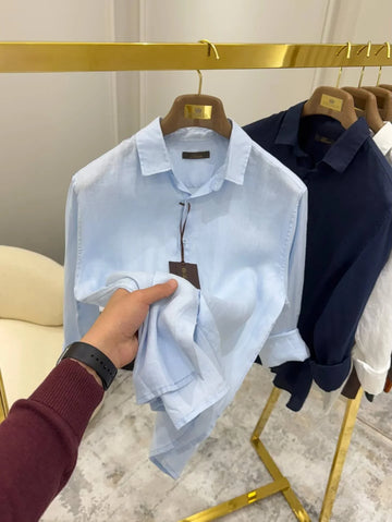 Luxury Edition Linen Shirt - Sky