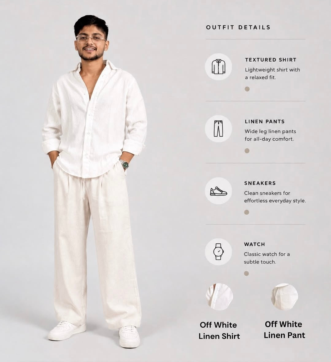 The Natural Linen Top & Bottom Pair