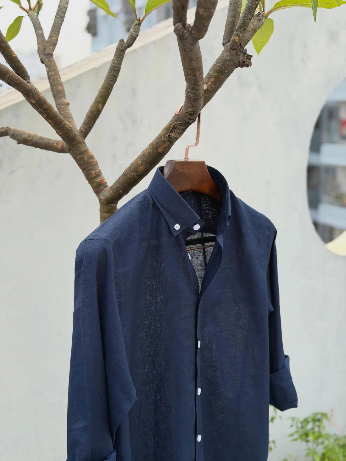 Soft Touch Linen Shirt Blue