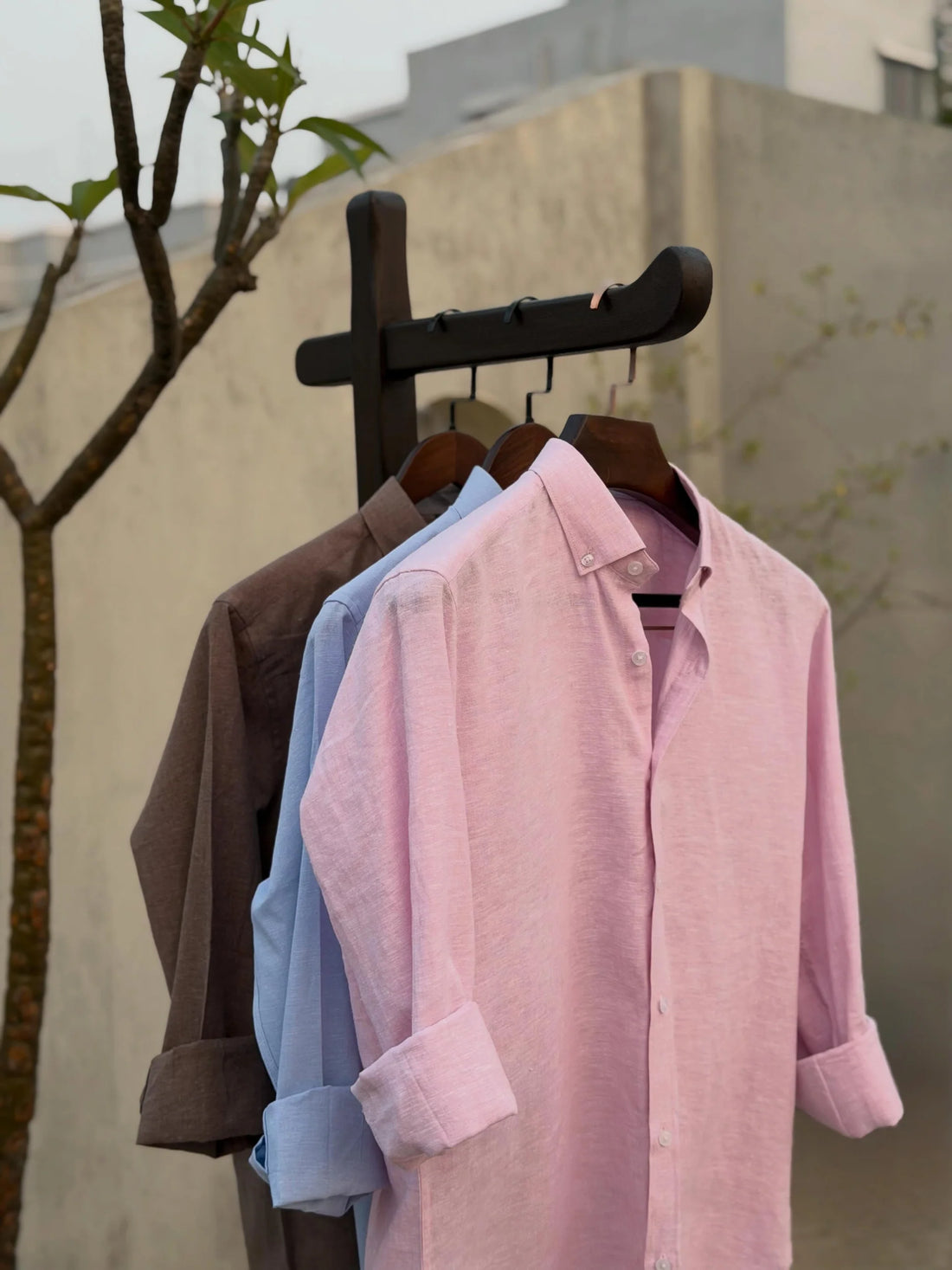 Soft Touch Linen Shirt Pink