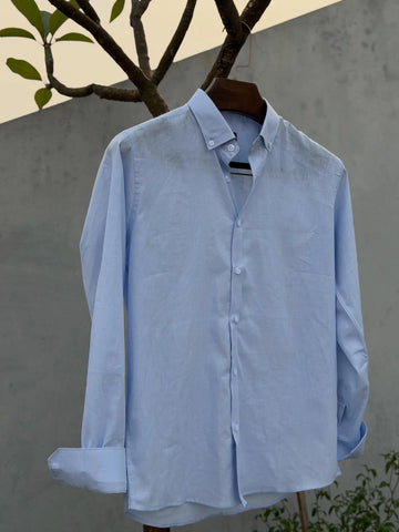 Soft Touch Linen Shirt Sky