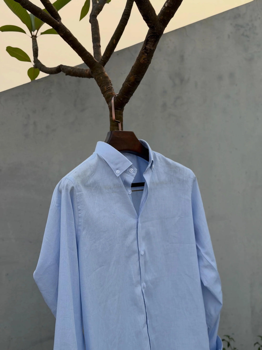 Soft Touch Linen Shirt Sky