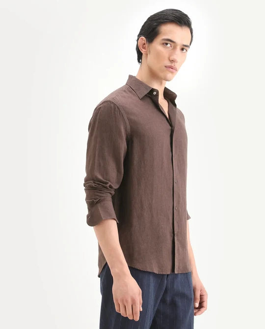 The Linen - Lyocell Shirt - Brown