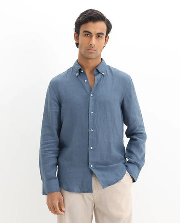 The Linen - Lyocell Shirt - Jade Blue