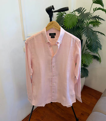 The Hampton Linen Shirt - Luxury Edition - Pink