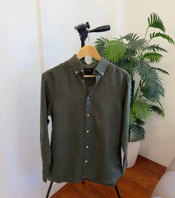 The Hampton Linen Shirt - Luxury Edition - Green