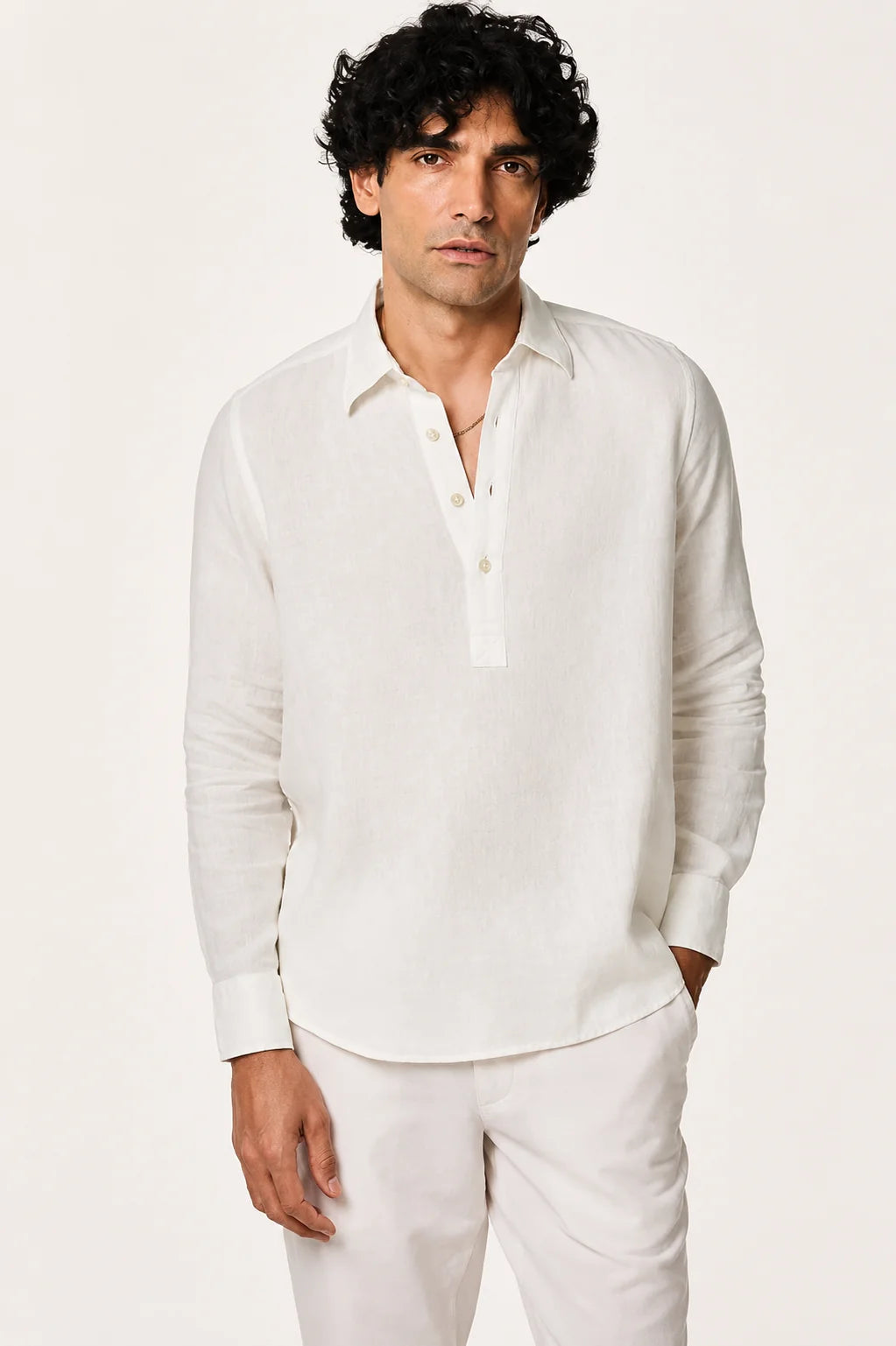 Linen Kurta Fit Shirt