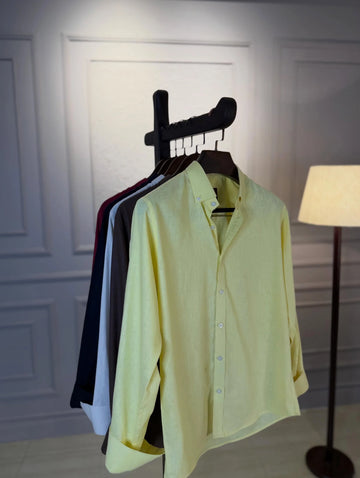Soft Touch Linen Shirt Yellow