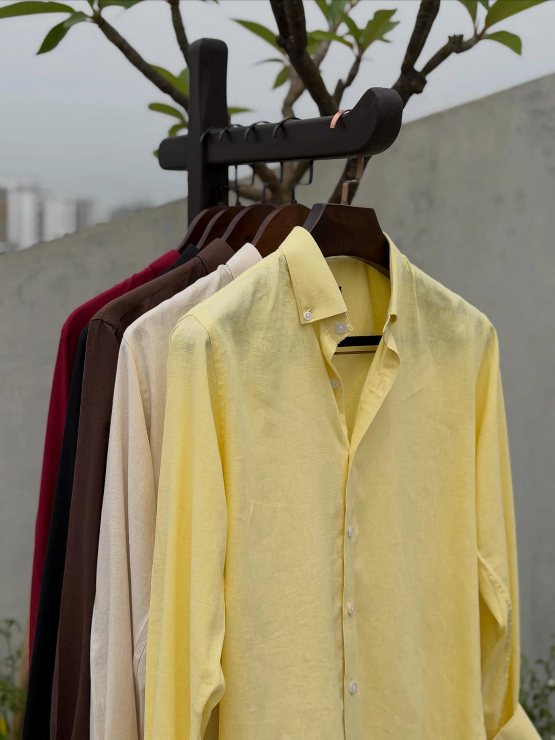 Soft Touch Linen Shirt Yellow